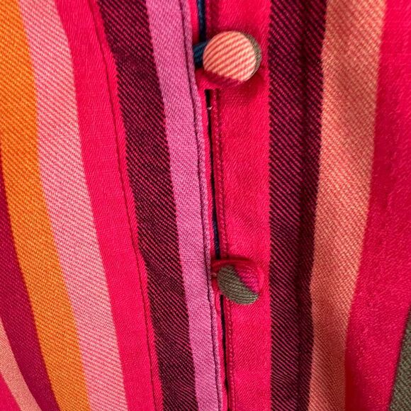 Torrid Multicolor Striped Button Front Sleeveless Blouse Size 2 - Picture 4 of 7